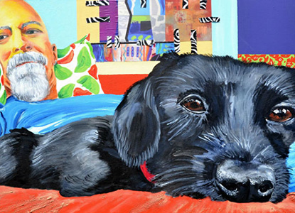 Selfie with Gus  36X18  