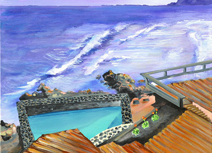 Purple Seas  20X20